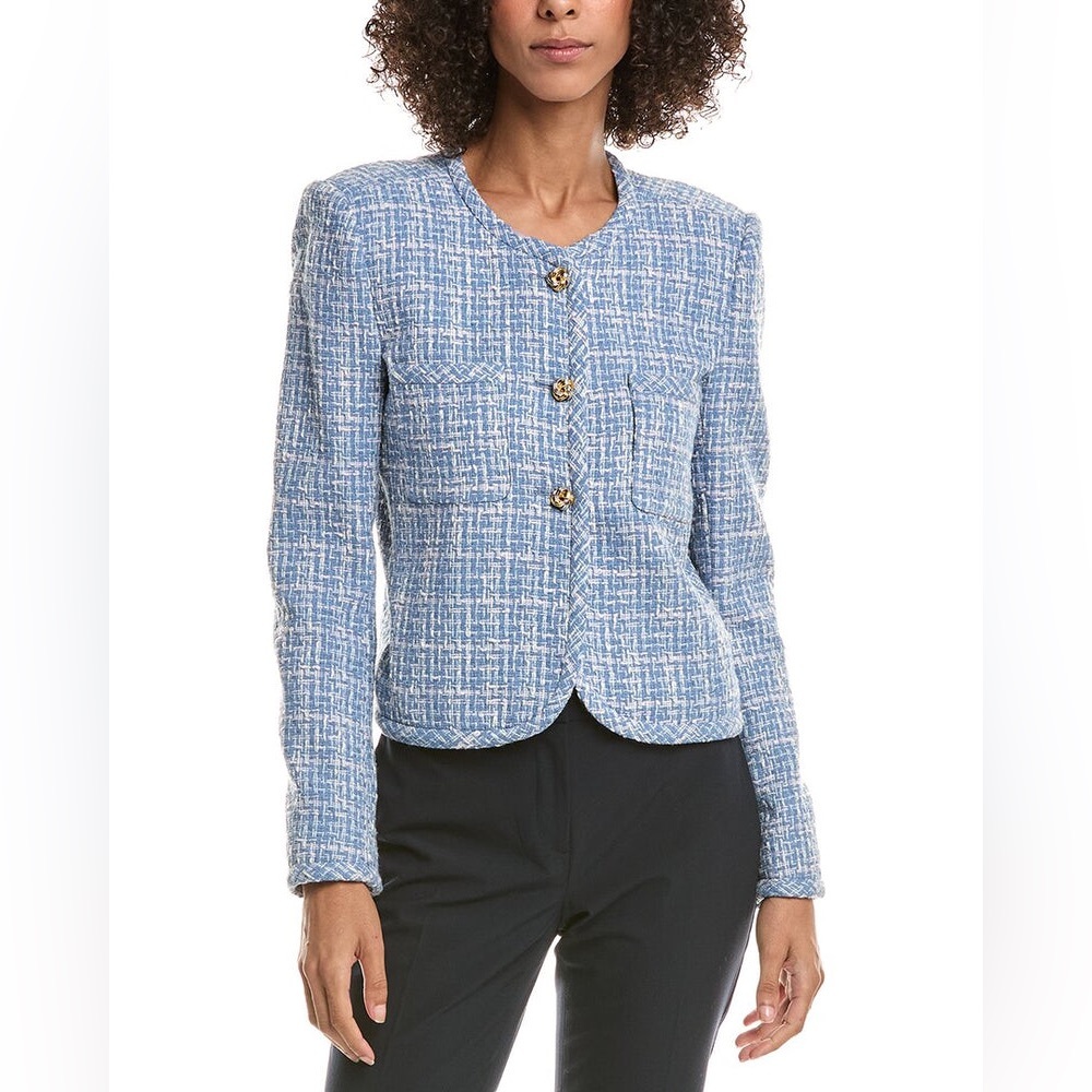 $650 DEREK LAM 10 CROSBY EMILIA WOOL-BLEND JACKET size 6